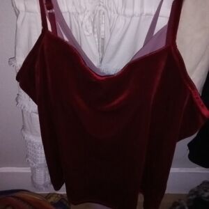 Red Velvet Women's Camisole By Cinema Etoile XL